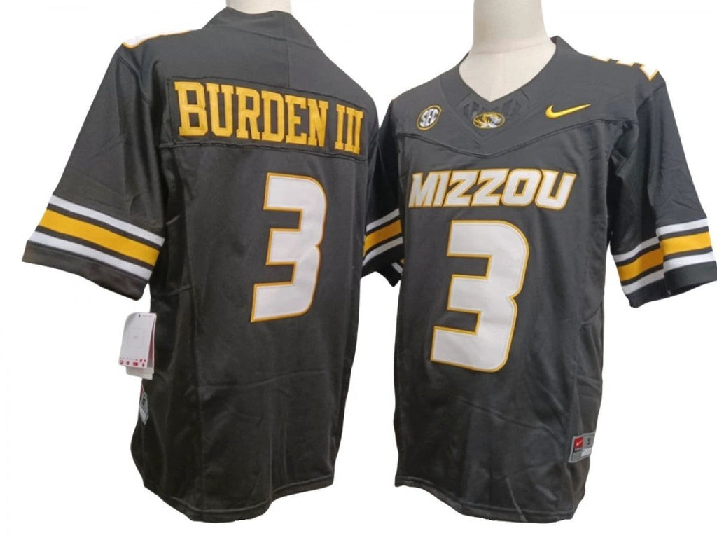 Missouri Tigers #3 Luther Burden III Vapor F.U.S.E. Limited Jersey Stitched by My Store NCAA Football Jerseys