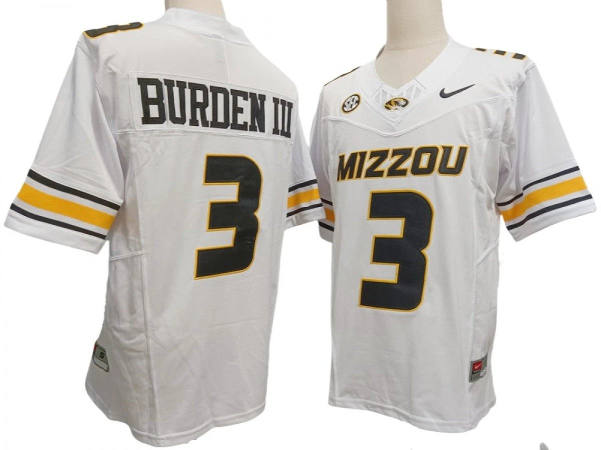 Missouri Tigers #3 Luther Burden III Vapor F.U.S.E. Limited Jersey Stitched by My Store NCAA Football Jerseys