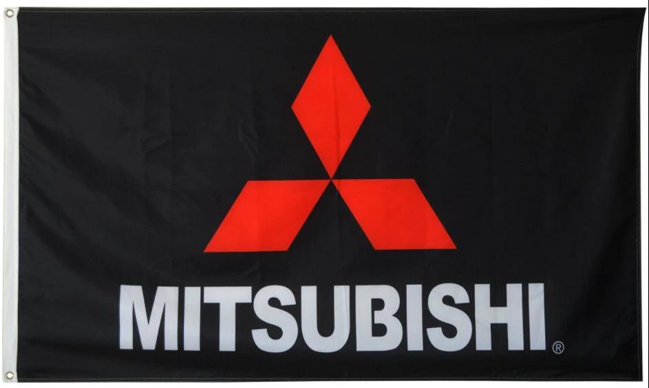 Mitsubishi Flag 3X5 Ft Polyester Banner USA 90x150cm by flagsjustdoit