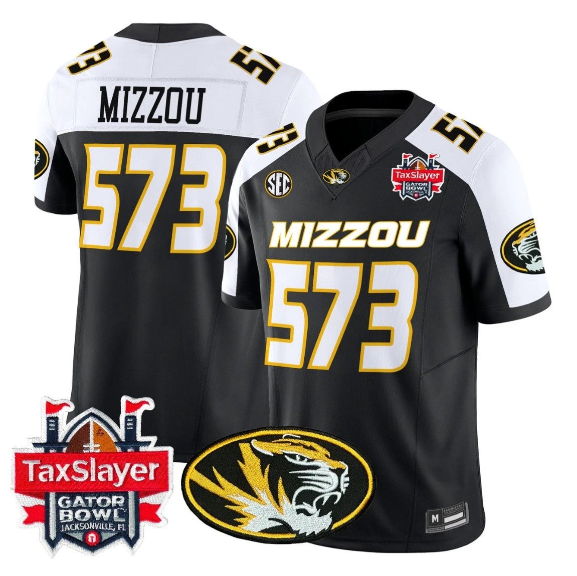 Mizzou Jersey #573 Missouri Tigers 2025 Gator Bowl Vapor Stitched by My Store NCAA Football Jerseys
