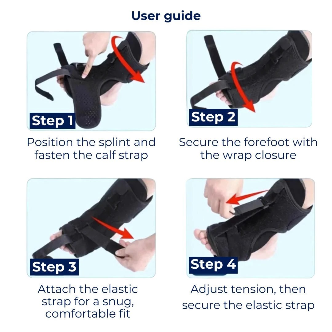 MobilityBoost Adjustable Drop Foot Brace for Ankle-Foot Orthosis | Improved Stability - Comfort Custom Fit for Independence Bowlift by Bowlift