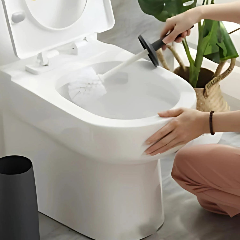 Modern Bathroom Toilet Brush Scrubber Cleaner by Casa & Beyond