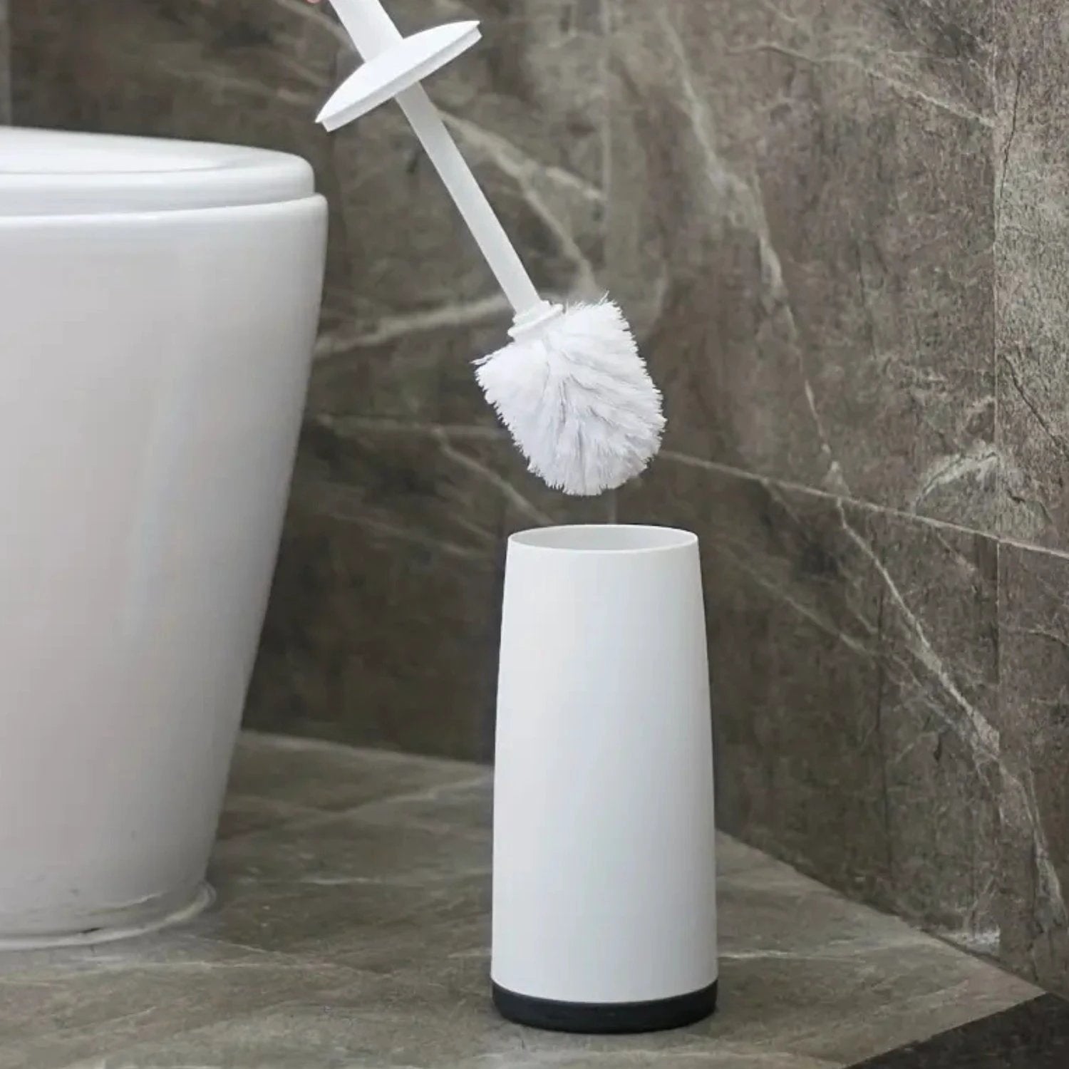 Modern Bathroom Toilet Brush Scrubber Cleaner by Casa & Beyond