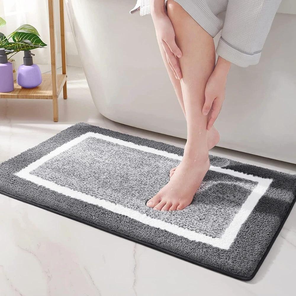 Modern Border Anti-Slip Bath Mat by Casa & Beyond