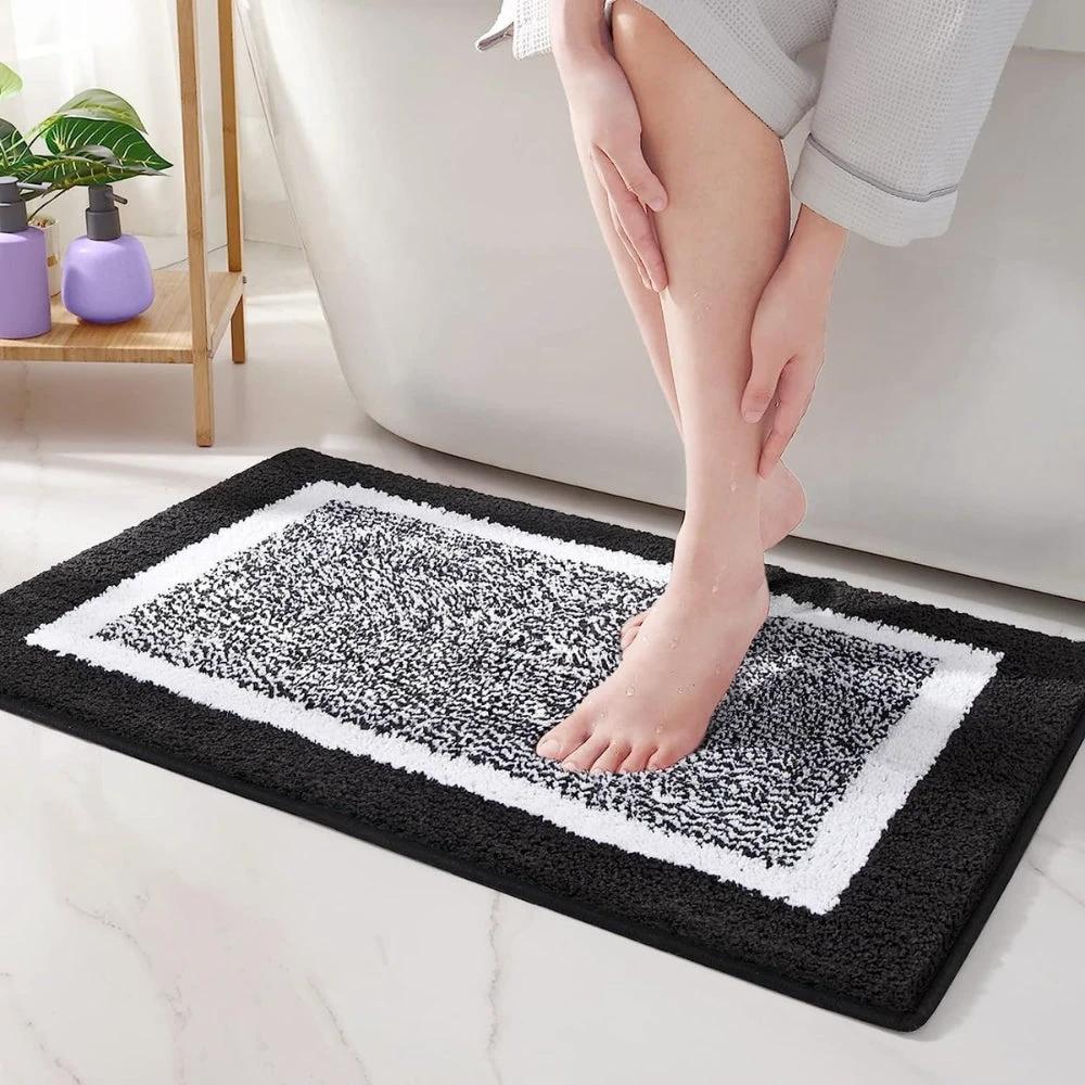 Modern Border Anti-Slip Bath Mat by Casa & Beyond
