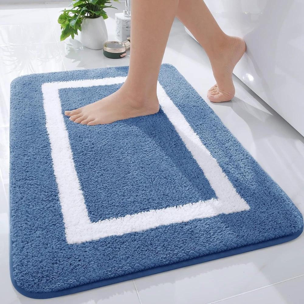 Modern Border Anti-Slip Bath Mat by Casa & Beyond