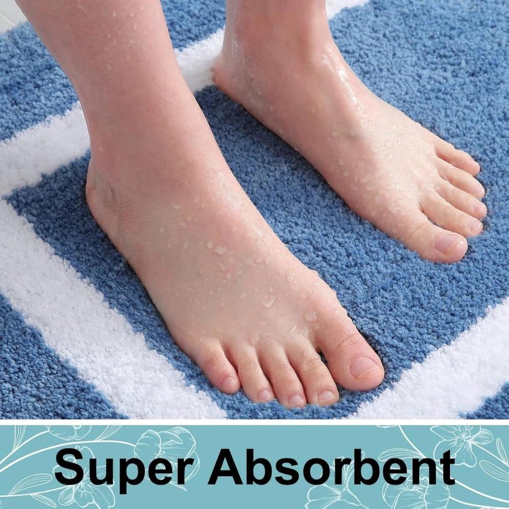 Modern Border Anti-Slip Bath Mat by Casa & Beyond