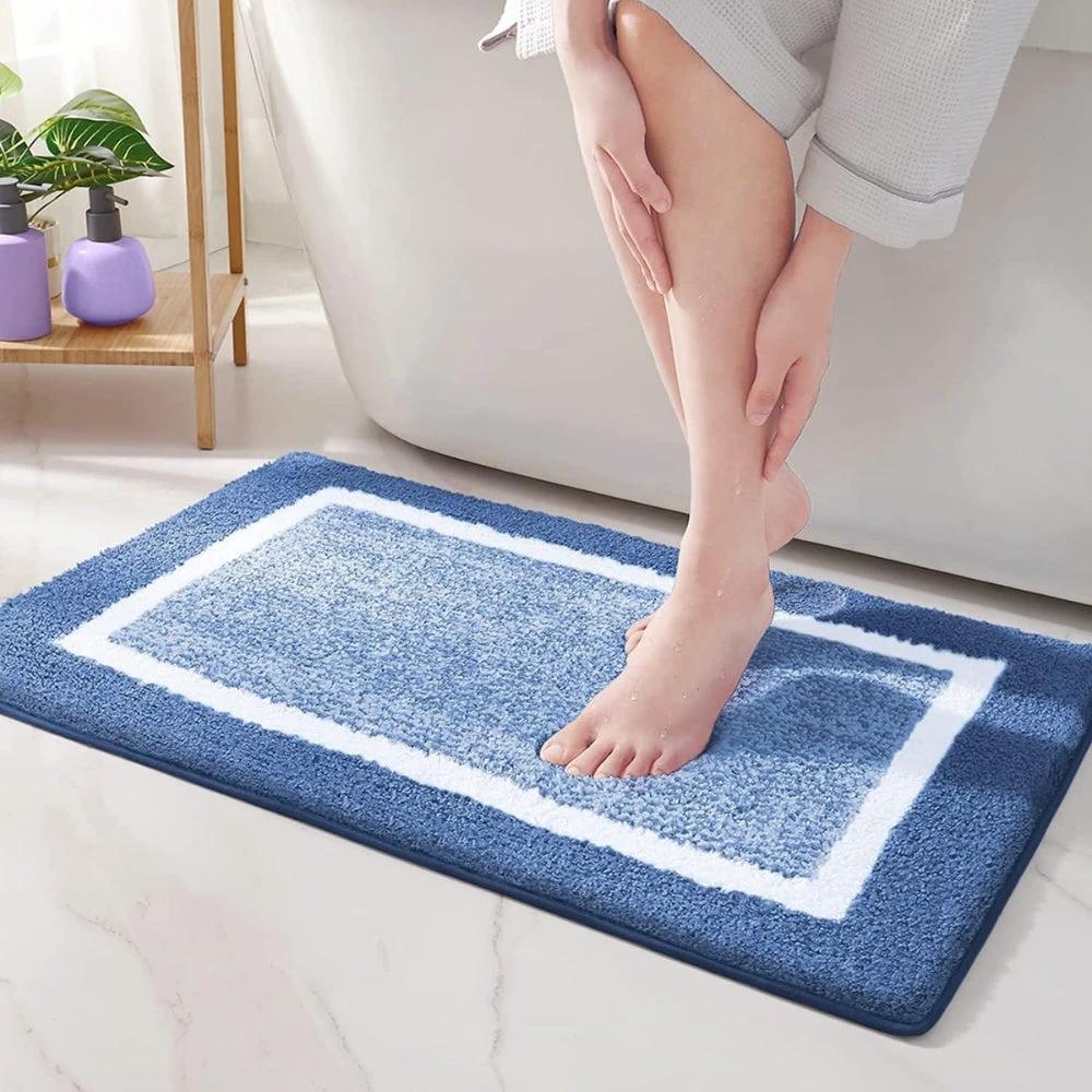 Modern Border Anti-Slip Bath Mat by Casa & Beyond
