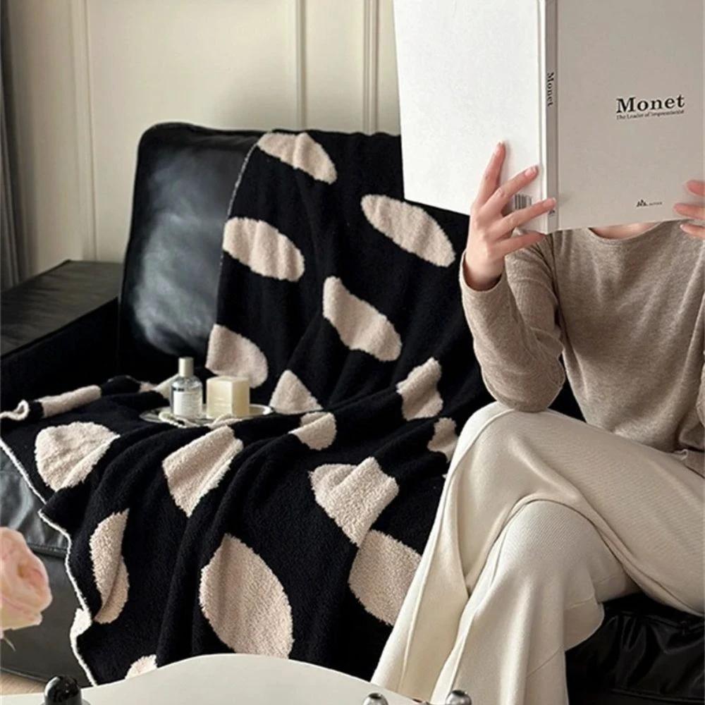 Modern Polka Dot Fleece Blanket by Casa & Beyond