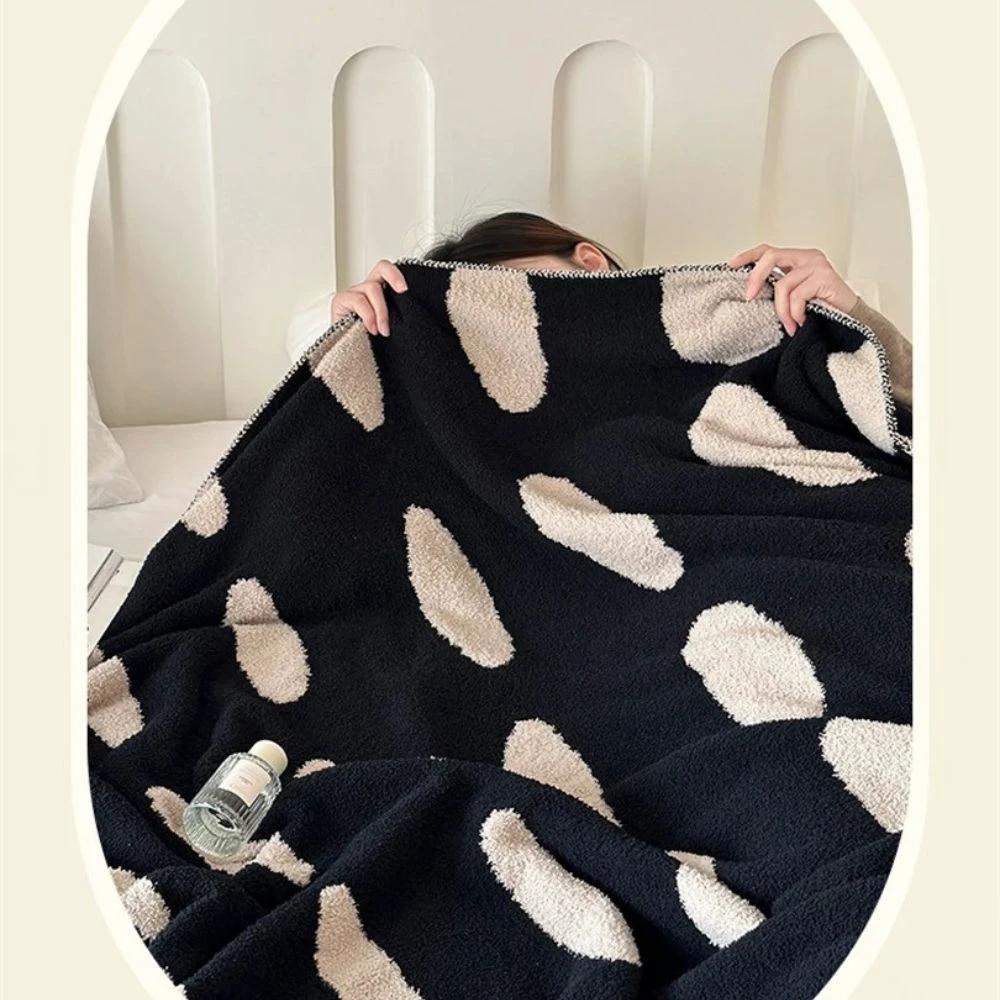 Modern Polka Dot Fleece Blanket by Casa & Beyond