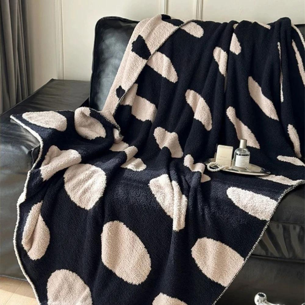 Modern Polka Dot Fleece Blanket by Casa & Beyond