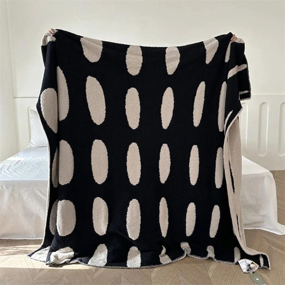 Modern Polka Dot Fleece Blanket by Casa & Beyond
