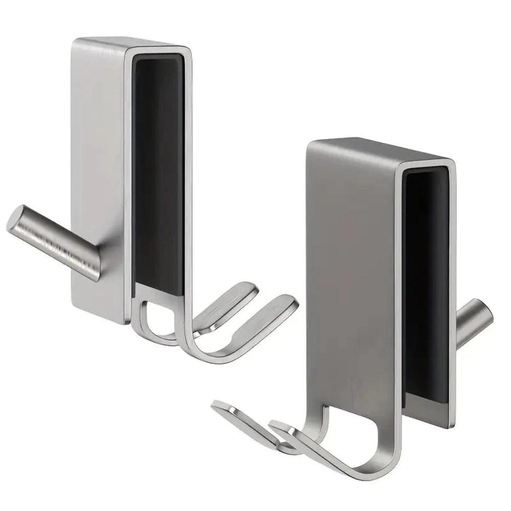 On Glass Stainless Shower Door Hooks by Casa & Beyond