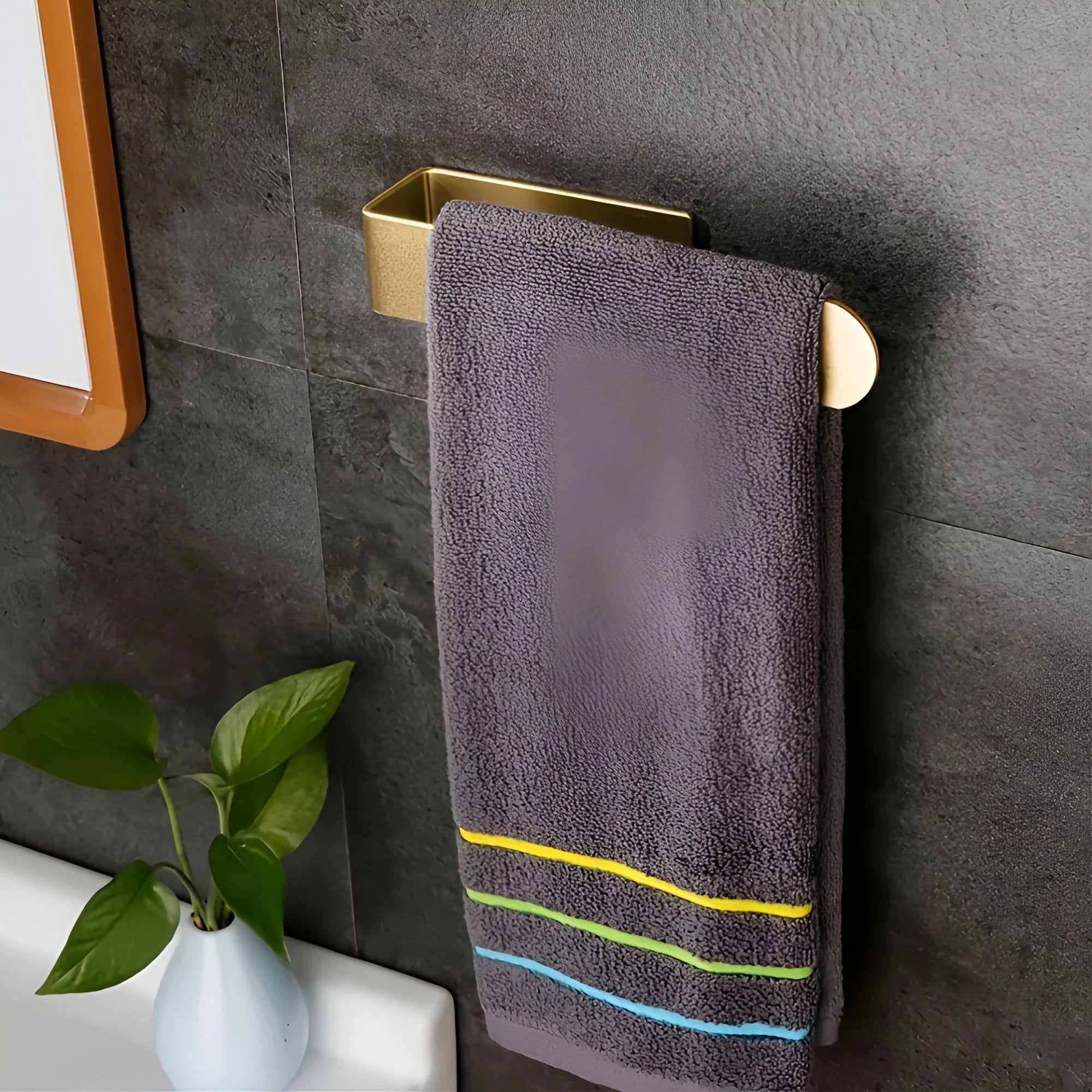 Modern Stainless Steel Wall Mounted Towel Rack by Casa & Beyond