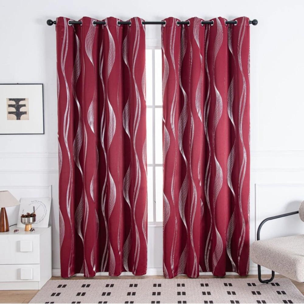 Modern Wave Pattern Blackout Curtain by Casa & Beyond