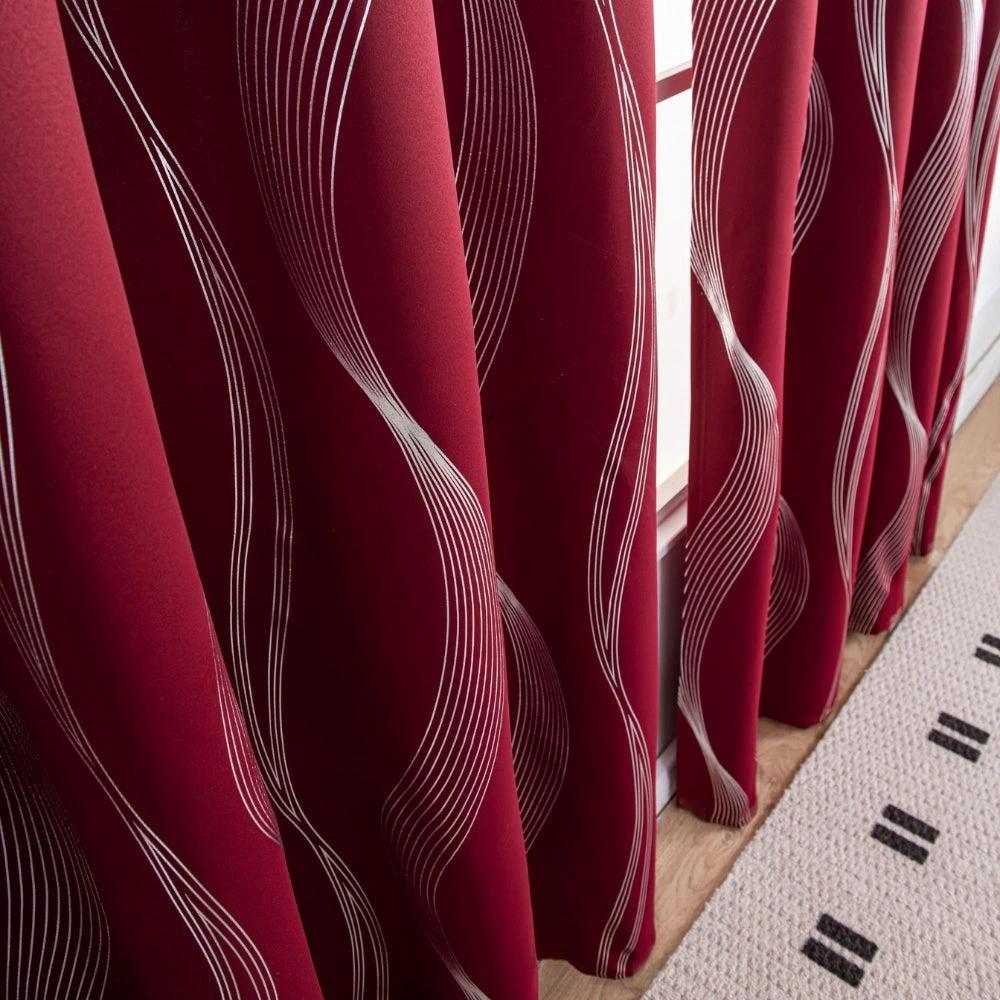Modern Wave Pattern Blackout Curtain by Casa & Beyond