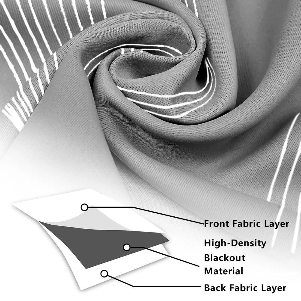 Modern Wave Pattern Blackout Curtain by Casa & Beyond