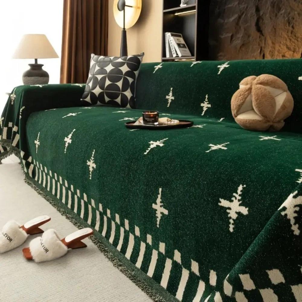 Modern Cross Pattern Sofa Cover by Casa & Beyond