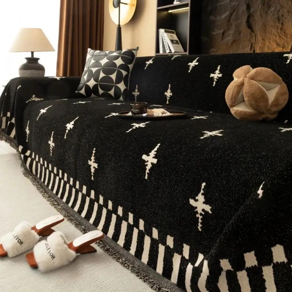 Modern Cross Pattern Sofa Cover by Casa & Beyond