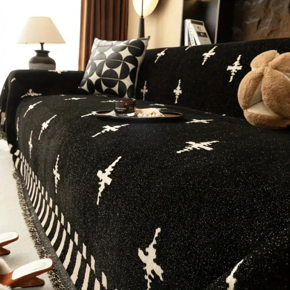 Modern Cross Pattern Sofa Cover by Casa & Beyond