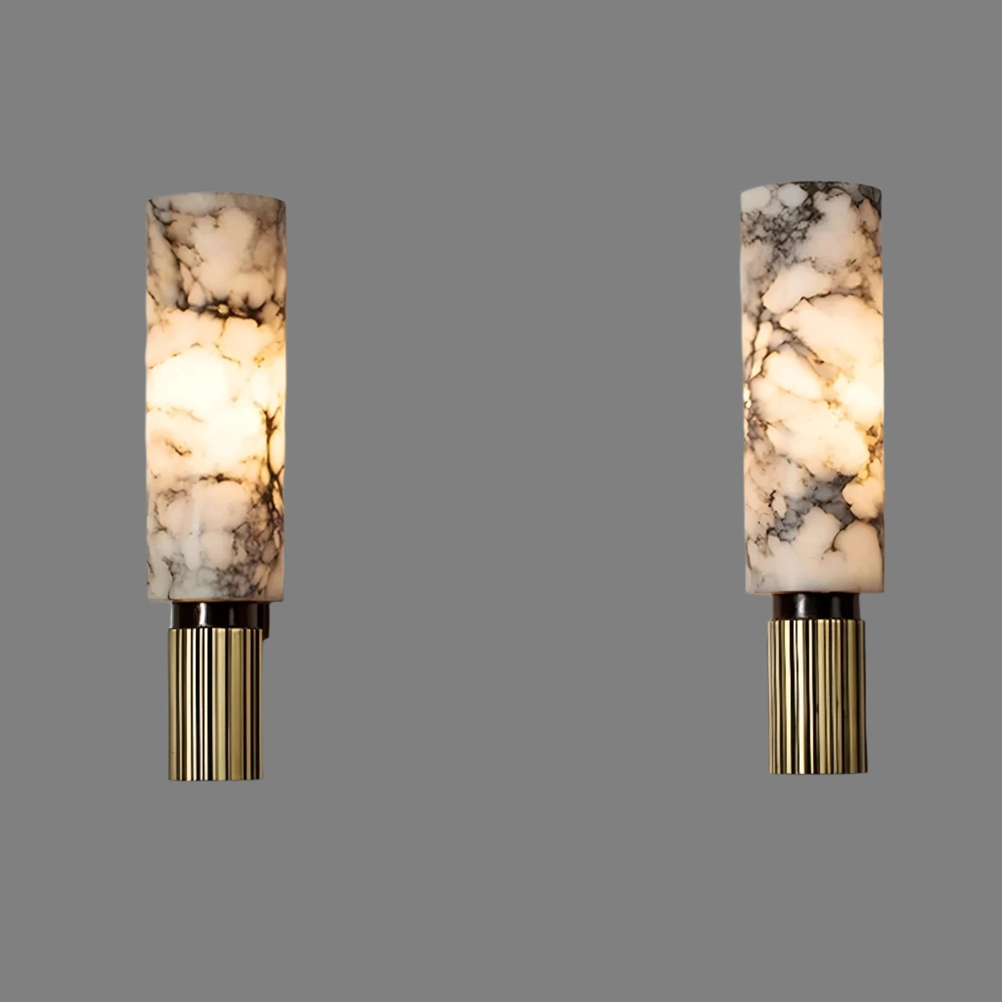 Elegant Wall Light with Stylish Marble Inspired Pattern Bowlift by Bowlift