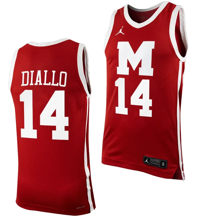 Mohamad Diallo Jersey #14 Morehouse College Tigers Replica Basketball Uniform Maroon by My store basketball