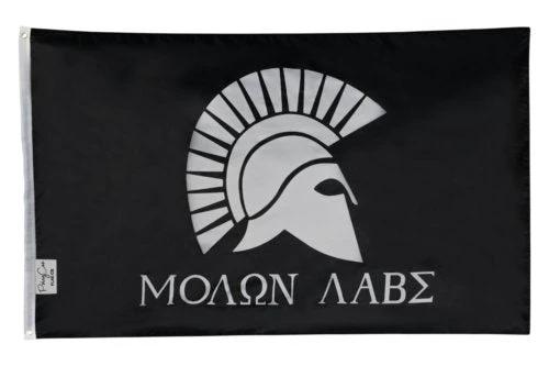 Molon Labe 2nd Amendment Come and Take It Military Spartan 300 3x5 Flag Banner by flagsjustdoit