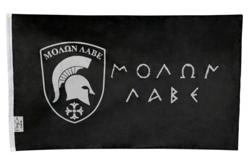 Molon Labe Cross 2nd Amendment Come Take It Military Spartan 300 3x5 Flag Banner by flagsjustdoit