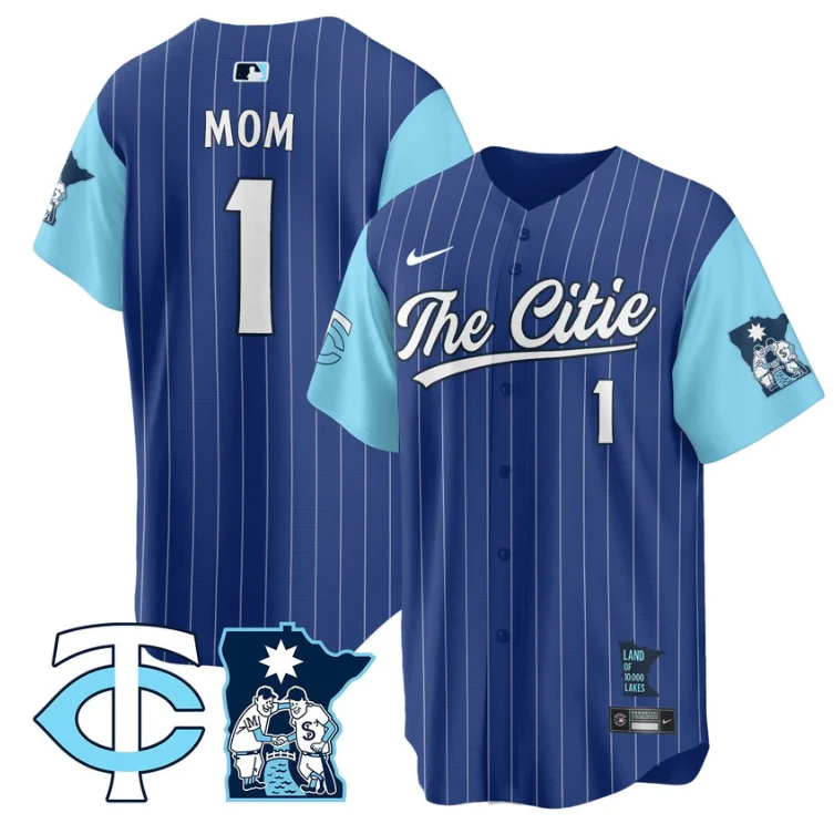 Mom Jersey #1 Minnesota Twins 2025 City Connect Concept Stitched Royal by My Store