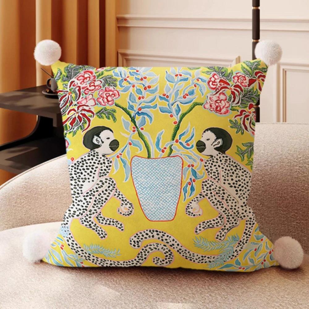 Monkey Garden Cushion Cover Collection by Casa & Beyond