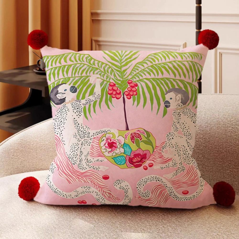 Monkey Garden Cushion Cover Collection by Casa & Beyond