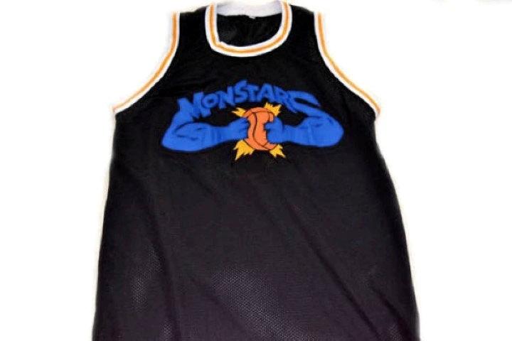 Monstars Jersey #0 Tune Squad Space Jam Movie Basketball Black by My store basketball