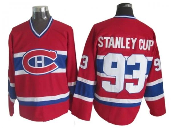 Montreal Canadiens Red 1993 Stanley Cup Vintage CCM Jersey by Hockey David