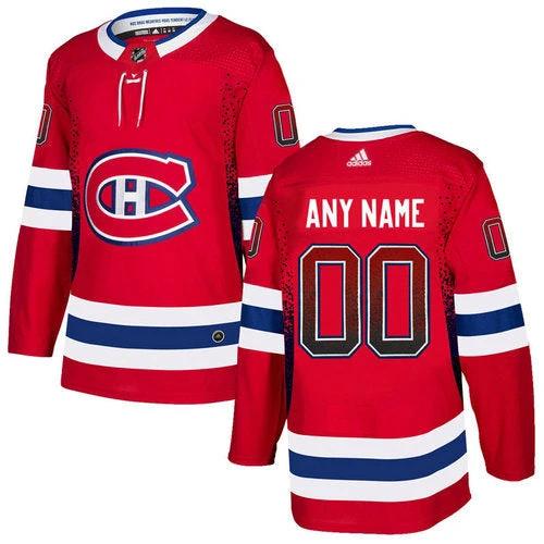 Montreal Canadiens Purple Pink Custom Hockey Fights CMontreal Canadiens Red Customized Drift Fashion Jerseyancer Practice Jersey (Copy) by Hockey David