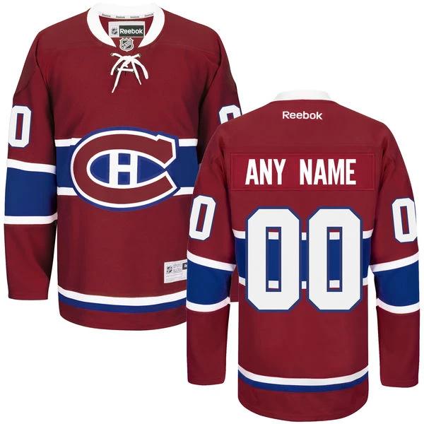 Montreal Canadiens Red Home Custom Stitched NHL 2016 Reebok Hockey Jersey by Hockey David