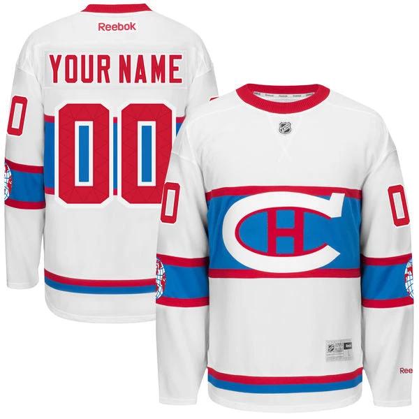 Montreal Canadiens Reebok White 2016 Winter Classic Custom Jersey by Hockey David