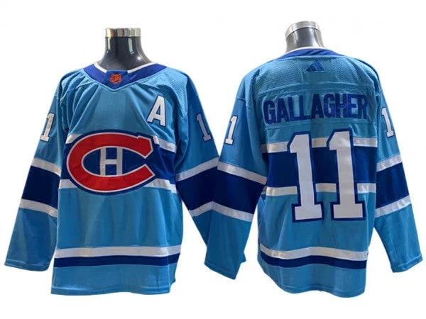 Montreal Canadiens #11 Brendan Gallagher Blue Reverse Retro 2.0 Jersey by Hockey David