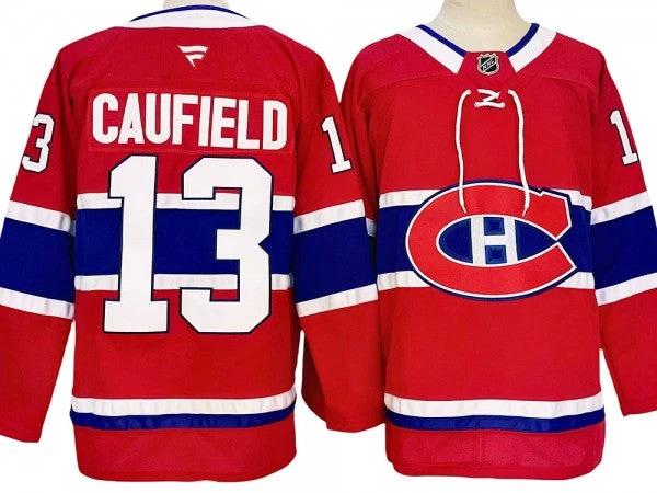 Montreal Canadiens #13 Cole Caufield Red Home 2024 Jersey by Hockey David