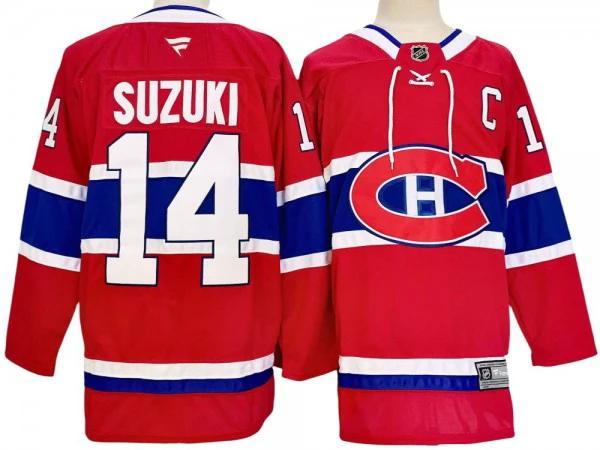 Montreal Canadiens #14 Nick Suzuki Red Home 2024 Jersey by Hockey David