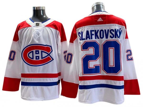 Montreal Canadiens #20 Juraj Slafkovsky White Away Jersey by Hockey David