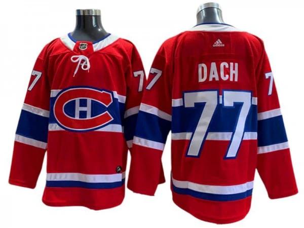 Montréal Canadiens #77 Kirby Dach Red Home Jersey by Hockey David
