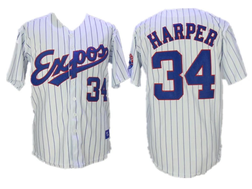 Montreal Expos Bryce Harper White Throwback Jersey by My Store