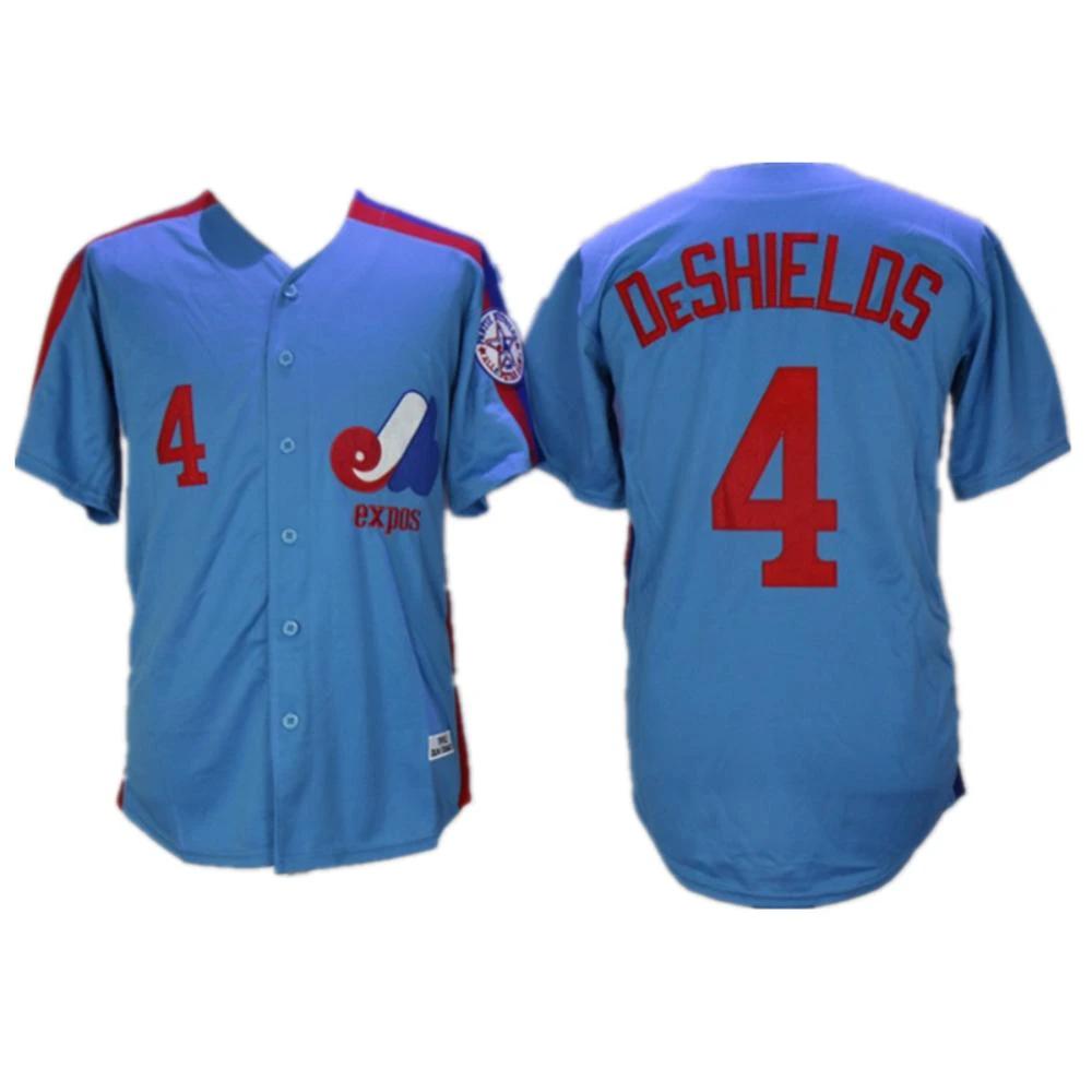 Montreal Expos Delino DeShields Blue Throwback Jersey by My Store