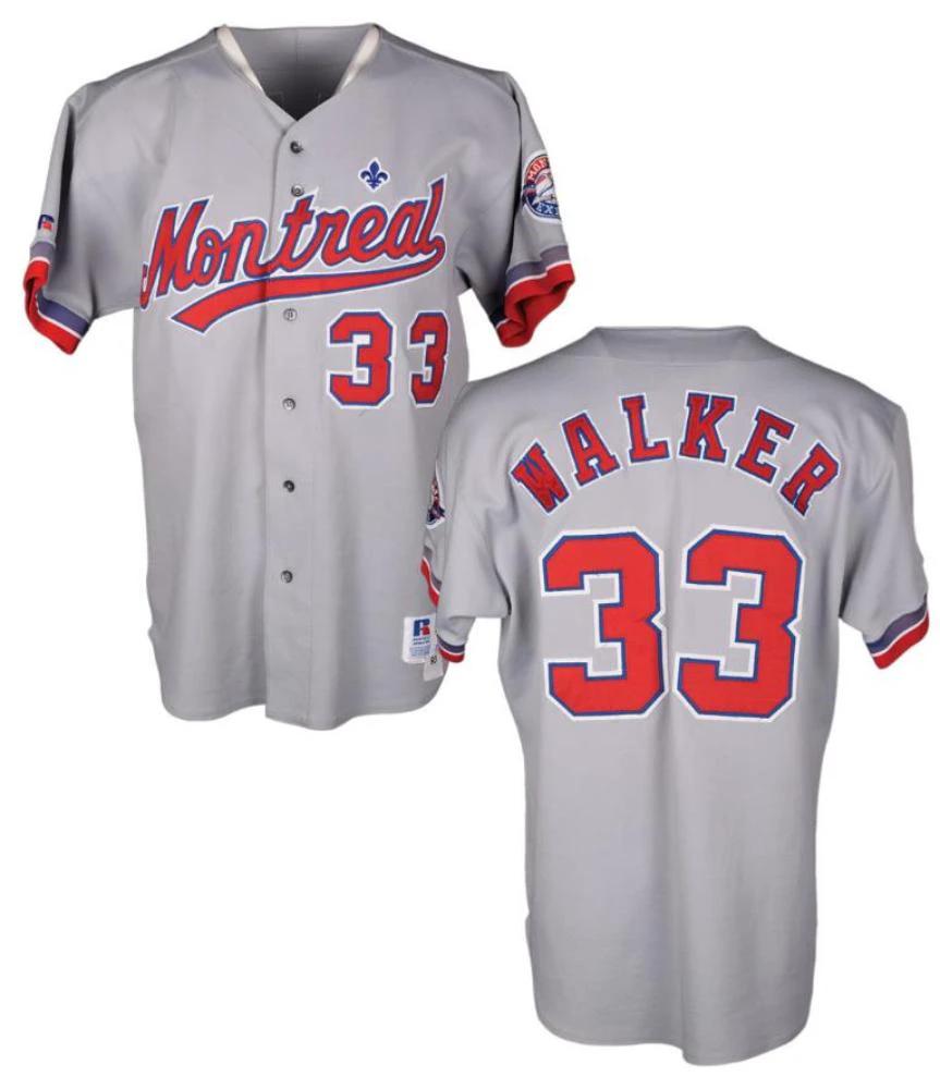 Montreal Expos Larry Walker Gray 1993 Throwback Jersey by My Store