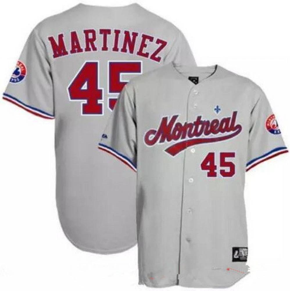 Montreal Expos Pedro Martinez Gray Throwback Jersey by My Store