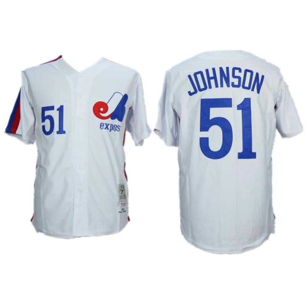 Montreal Expos Randy Johnson White Cooperstown Throwback Jersey by My Store
