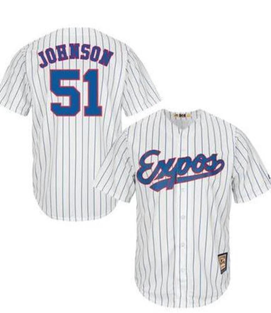 Montreal Expos Randy Johnson White Throwback Jersey by My Store