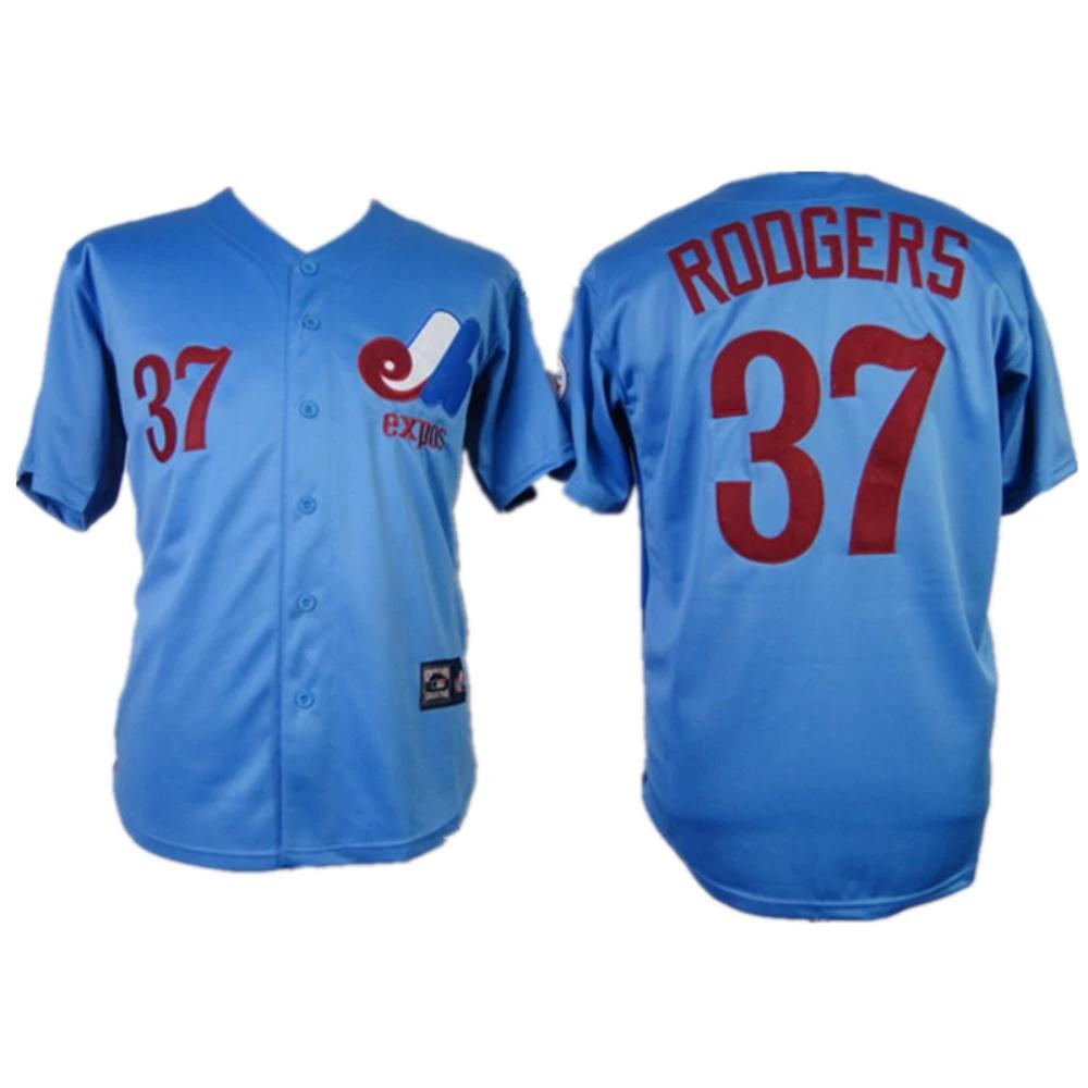 Montreal Expos Steve Rodgers Blue Throwback Jersey by My Store
