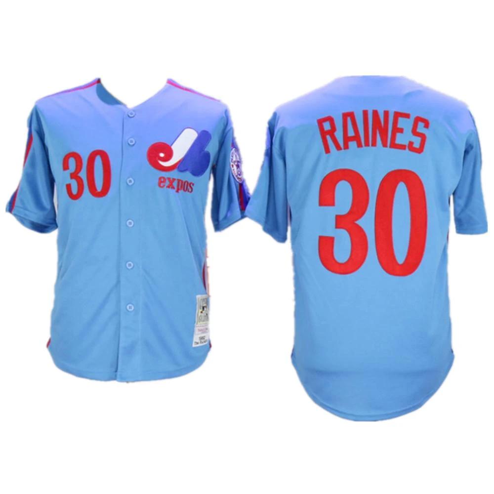 Montreal Expos Tim Raines Blue 1982 Throwback Jersey by My Store