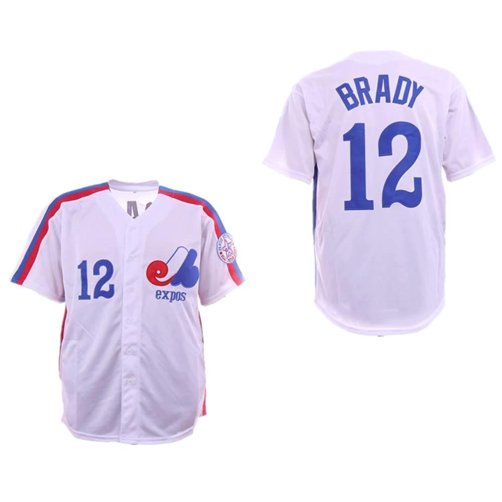 Montreal Expos Tom Brady White Throwback Jersey by My Store